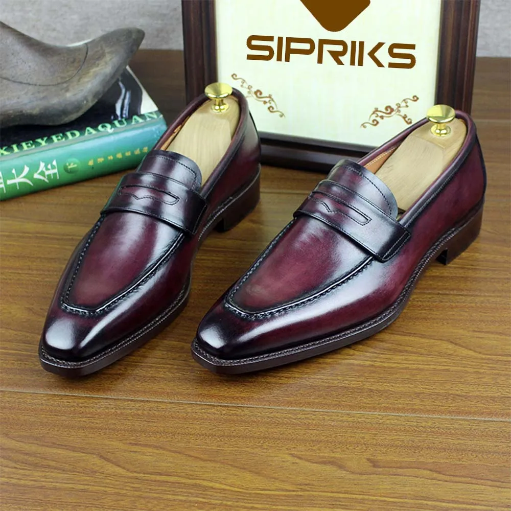 wine penny loafers