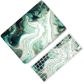 

Notebook Sleeve Case with US Keyboard Cover for MacBook 2018 NEW 13 Pro Air Retina 11 13.3 15.4 inch Full Cover Case Marble