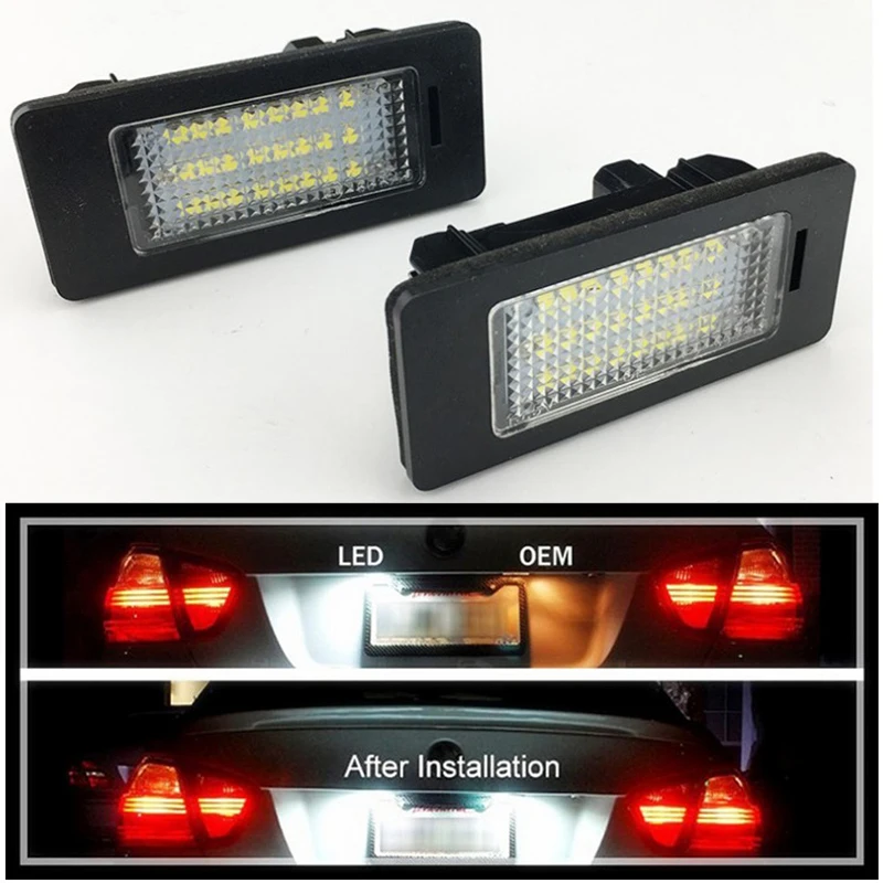 Buy 2x Car LED License Plate Lights 6000K White Light