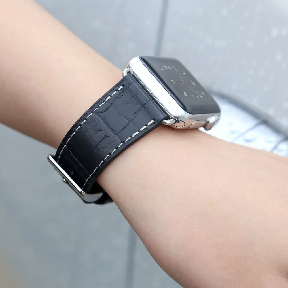 

Leather watch band For Apple Watch Straps Smart Watch Bracelet For Apple Watch Series 1 2 3 iWatch Alligator Leather Watchbands