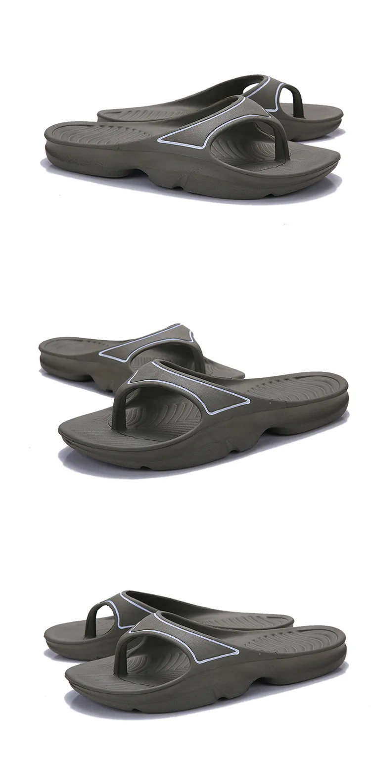 High Quality Fashion Mens Two Color Eva Enject Sports Slippers Flip Flops Soft Lightweight Plus Size Beach Slipper (2)
