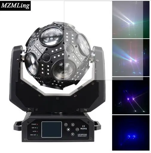 Upgrade 12x20w RGBW 4in1 LED Beam Light Extra 180pcs RGB 3in1 Football Moving Head Light DMX DJ/Fest/Home/Bar/Stage /Party Light