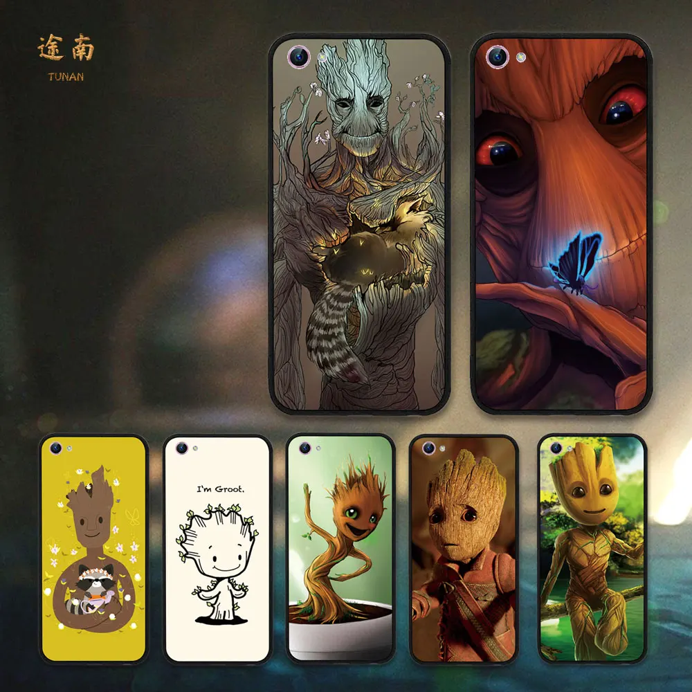 

Baby Groot Plastic Hard Back cute movie groot Cover For VIVO X9 X7 X6 X20 V7 Y79 Y66 Y67 Y69 Y55 Y53 Y75 phone cases