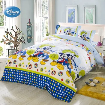 

Disney Mickey Mouse Donald Duck Bedding Sets Children Bedroom Decor 100% Cotton Housse De Couette Duvet Cover Set 3/4pcs
