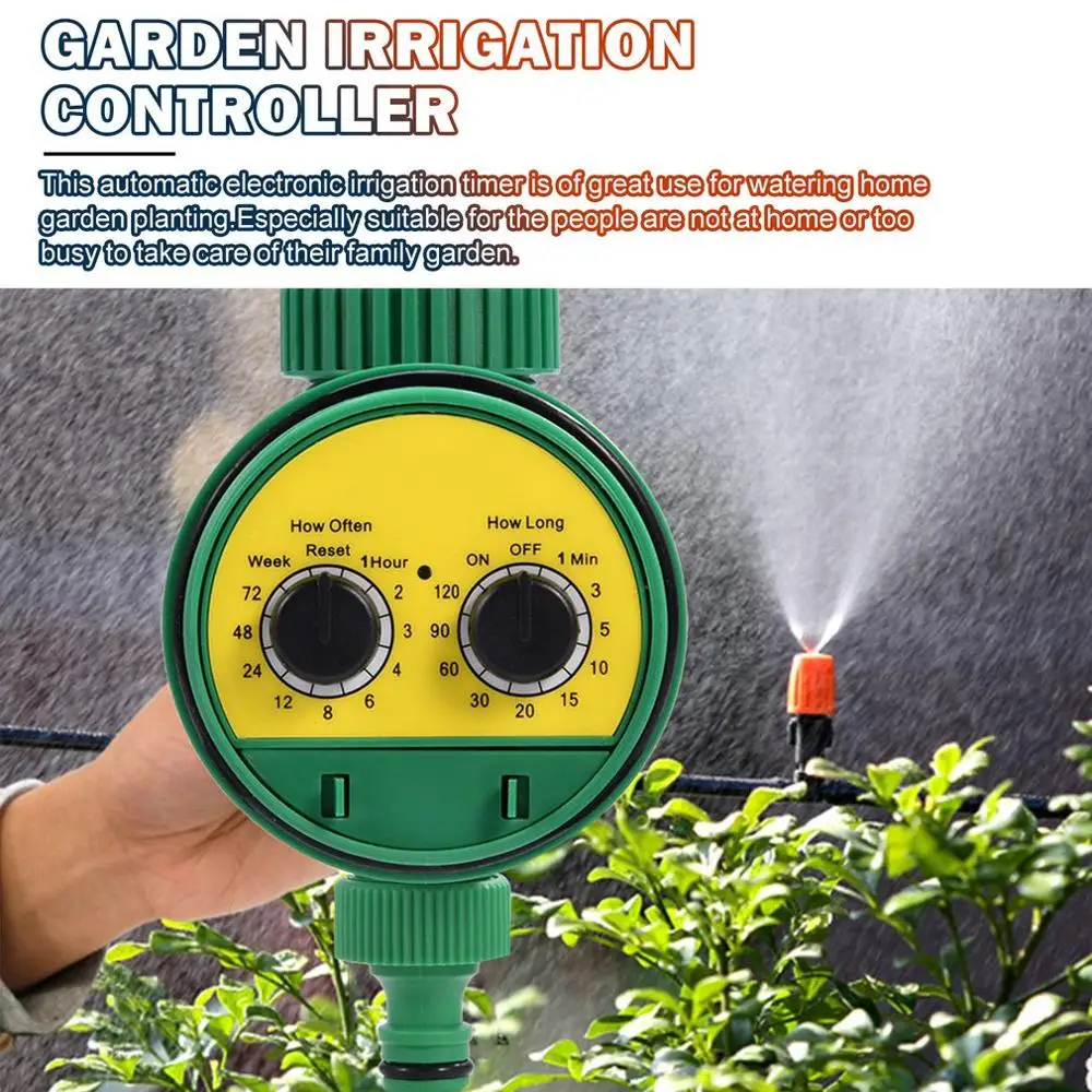 

Automatic Electronic Garden Watering Timer Multi-function Two Dial Garden Irrigation Controller Irrigation Watering control