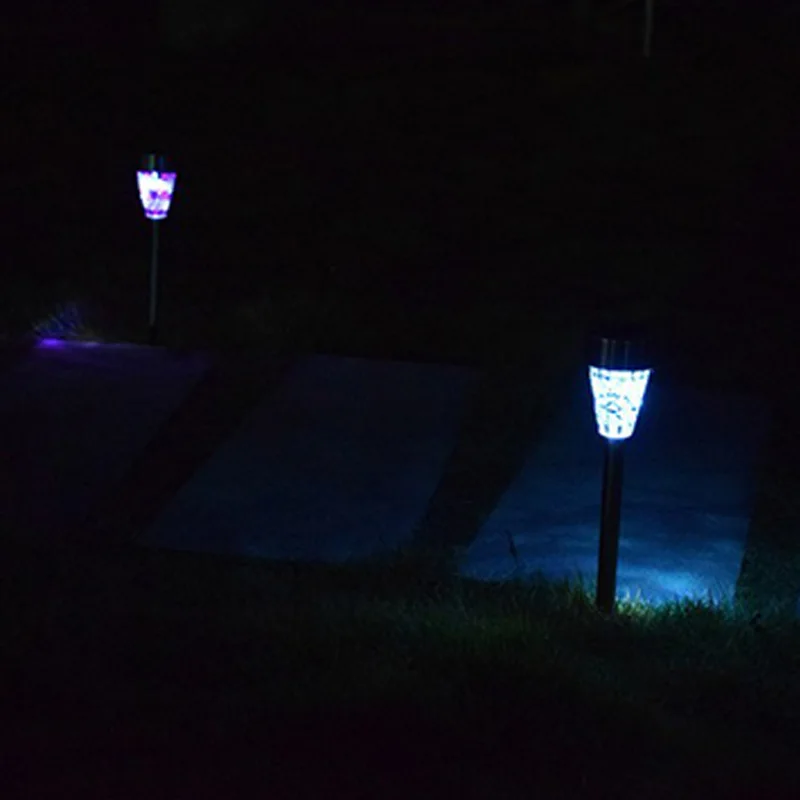 LED Solar Lamp Outdoor Mosaic LED Solar Lawn Light For Garden Decoration Outdoor Waterproof IP65 Bollard Solar Stick Lights  (18)