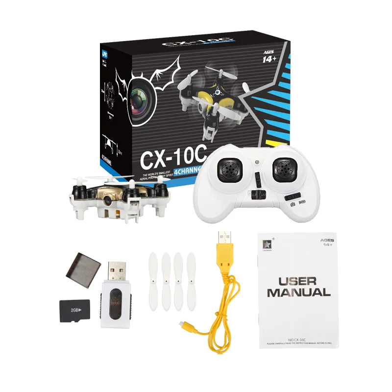 HOT Cheerson CX-10C Copter Drones With 0.3MP Camera Rc Hexacopter Professional Drones Micro Dron Remote Control Mini Quadcopter