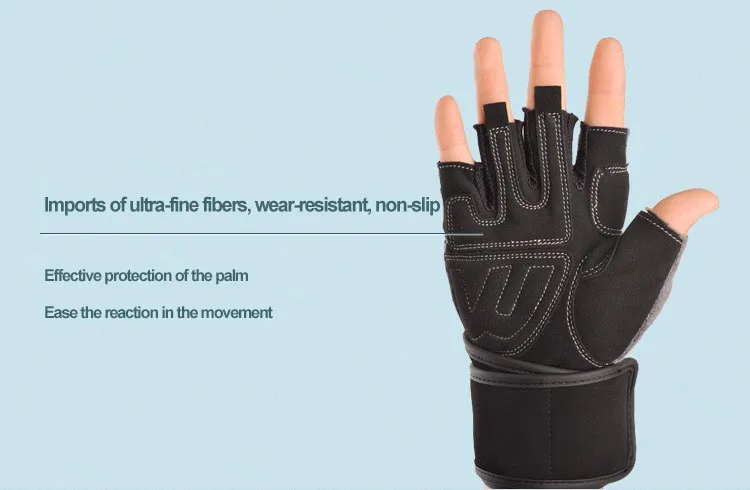 Мужские перчатки для занятий тяжелой атлетикой, для фитнеса, гантели, для бодибилдинга, для тренировок, с защитой от пота, впитывающие Дышащие Перчатки