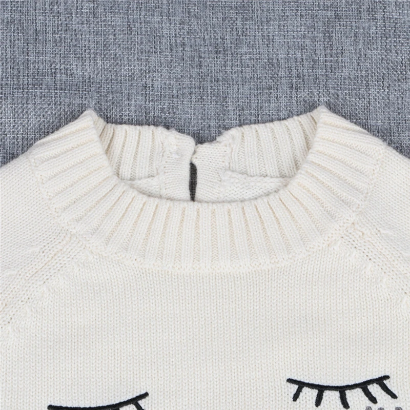 INS/свитер для мамы и дочки г., лидер продаж, белые пуловеры с вышивкой ресниц, одинаковые комплекты для семьи зимняя одежда для детей от 12 месяцев до 6 лет, S-XL, GW57