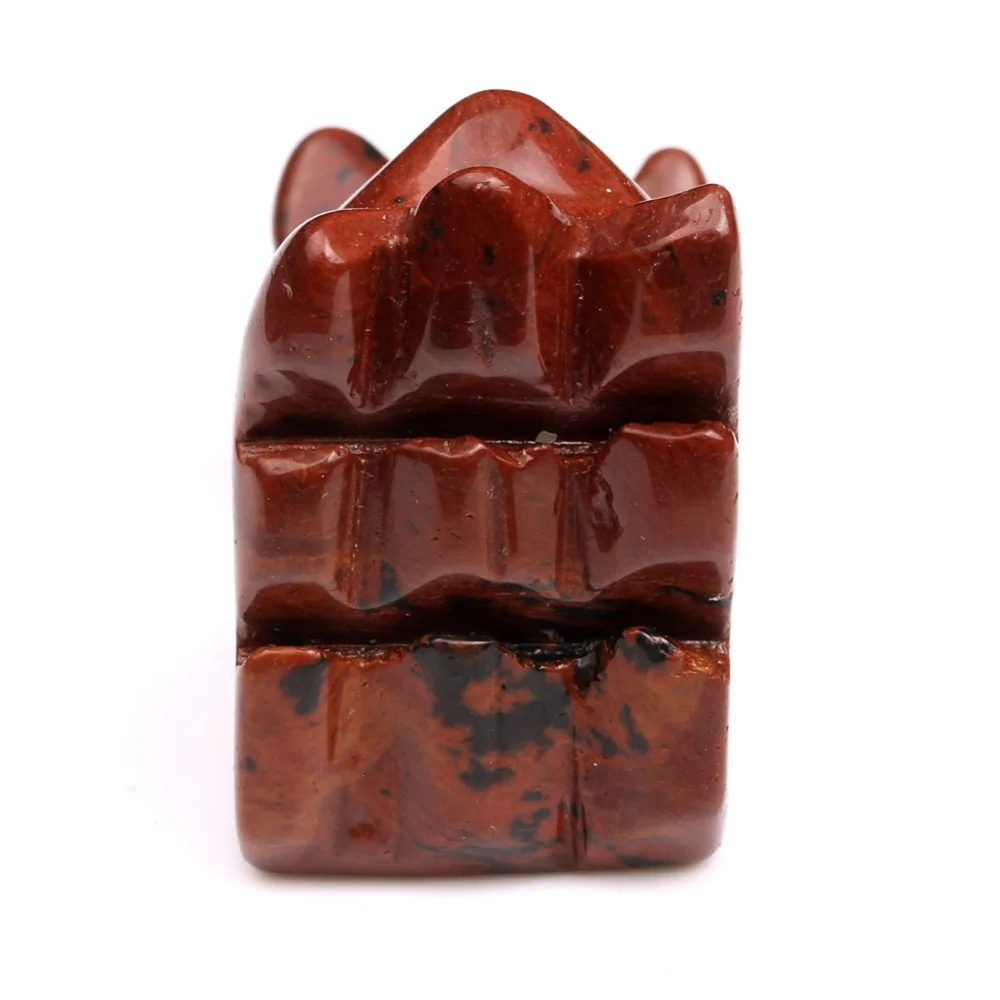 Натуральная яшма из красного дерева диаметром около 2 дюймов Резная Голова