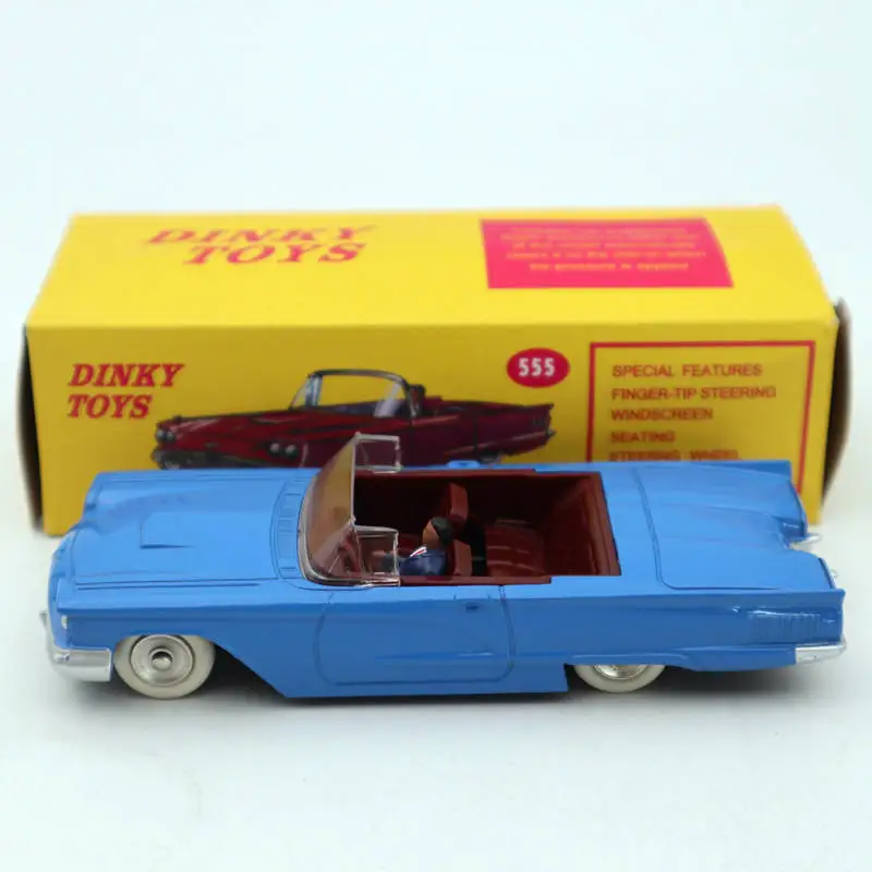 

1:43 Atlas Dinky Toys 555 Blue FORD Thunderbird Diecast Models Cars Limited Edition Collection