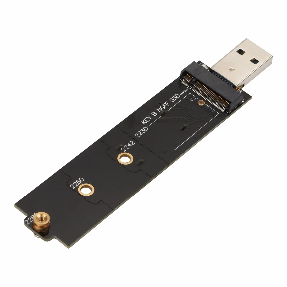 JZYuan NGFF M.2 SATA to USB 3.0 SSD External Enclosure Storage Case Converter Adapter Case Support 2230/2242/2260/2280