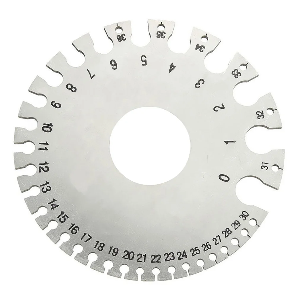 

0-36 Round AWG SWG Wire Thickness Ruler Gauge Diameter Measurer Tool Stainless Steel Wire Gauge Centre Caliper Calliper Gauge