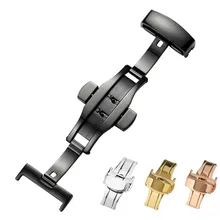 Watch Accessories Double Press Smooth Solid 316L Stainless Steel Watch Clasp Bottom Double Butterfly Belt Buckle Replacement Watch Accessories Double Press Smooth Solid 316L Stainless Steel Watch Clasp Bottom Double Butterfly Belt Buckle Replacement