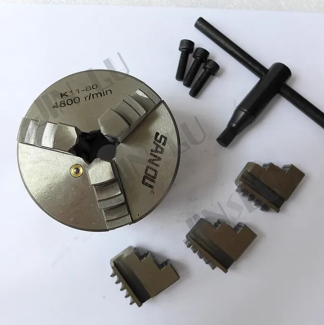 Three Jaw Chuck Self Centering Lathe Chuck K11 80 Three Jaw Chuck 80mm Machine Accessories Hardware Tools Three Jaw Chuck Self Centering Lathe Chuck K11 80 Three Jaw Chuck 80mm Machine Accessories Hardware Tools