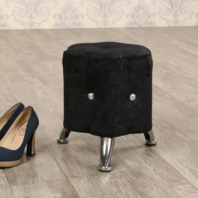 Европейский стиль в форме сливы диван с разрисованной ткани обуви стул деревянный стул, тест обувь стул, небольшой диван