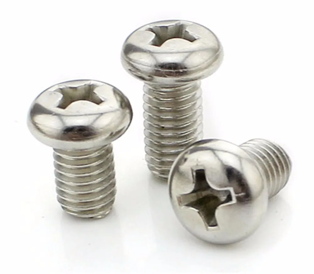 E-outstanding 50pcs 5x10mm Carbon Steel Chicago Screw Cross Head Phillips Drive Binding Screws Rivet Book Binding DIY Leather Craft Assembly Bolt