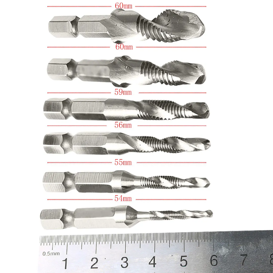 6 шт./компл. ручной инструмент рука Метчик с шестигранным хвостовиком винт из быстрорежущей стали спираль точки нитки метрической зажигания сверла M3-M10 быстросменный шестигранный