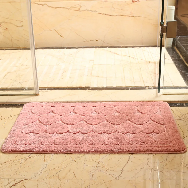 

Pink Anti-slip Water Absorption Floor Mat Carpet Modern Carpet for Living Room Rug Anti-Slip Luxury Bath Mats Bathroom 40*60