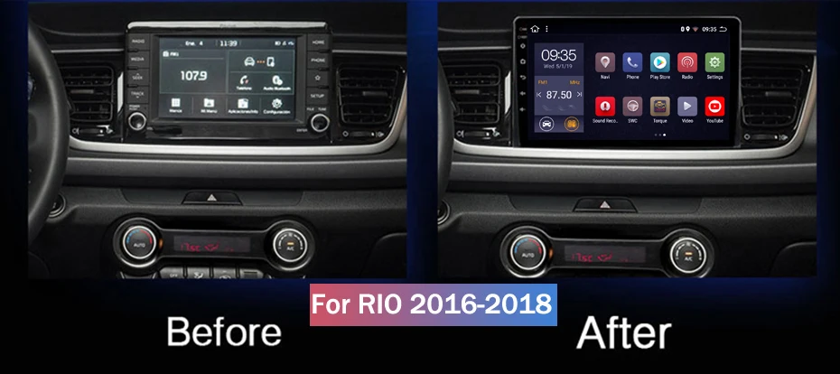 Sale 9 inch 2.5D IPS HD multi-touch screen Android8.1 2G RAM 32G ROM NAVI For Kia RIO/K3 2016-2018 with Bluetooth USB WIFI SWC 2