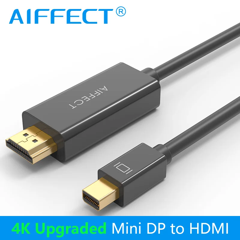 

AIFFECT Mini DP to HDMI Cable 4K Mini DisplayPort to HDMI Cable (Thunderbolt Port Compatible) for Apple Macbook and More 5.9ft