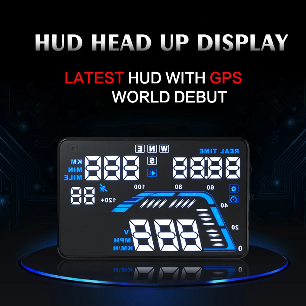 Dealcoo GPS HUD head up display car speed projector on the windshield