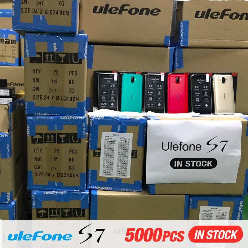 Ulefone S7 1GB+8GB Smartphone 5.0 inch IPS HD Display Android 7.0 Dual Camera 3G mobile phone