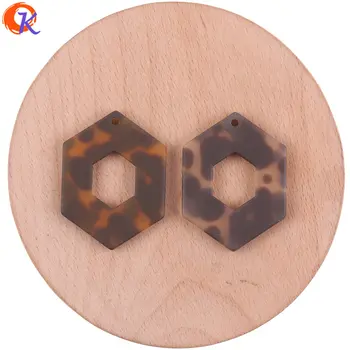 

Cordial Design 50Pcs 30*40MM Acrylic Beads/Jewelry Accessories/Irregular Shape/Rubber Leopard Print Effect/DIY/Earring Findings