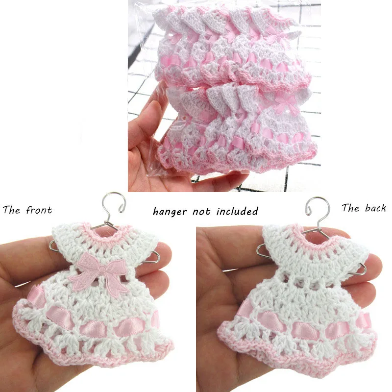 Free Shipping 12 Miniature Crochet Sweater Dress Baby Shower Baptism