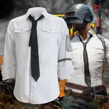 MMGG игра PUBG Battlegrounds костюмы для косплея белые рубашки для мужчин и женщин в том же стиле одежда Высокое качество полный размер
