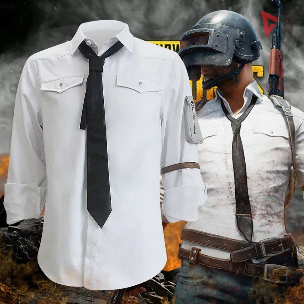  MMGG Game PUBG Battlegrounds Cosplay Costumes White Shirts Man Woman Same Style Clothing High Quali