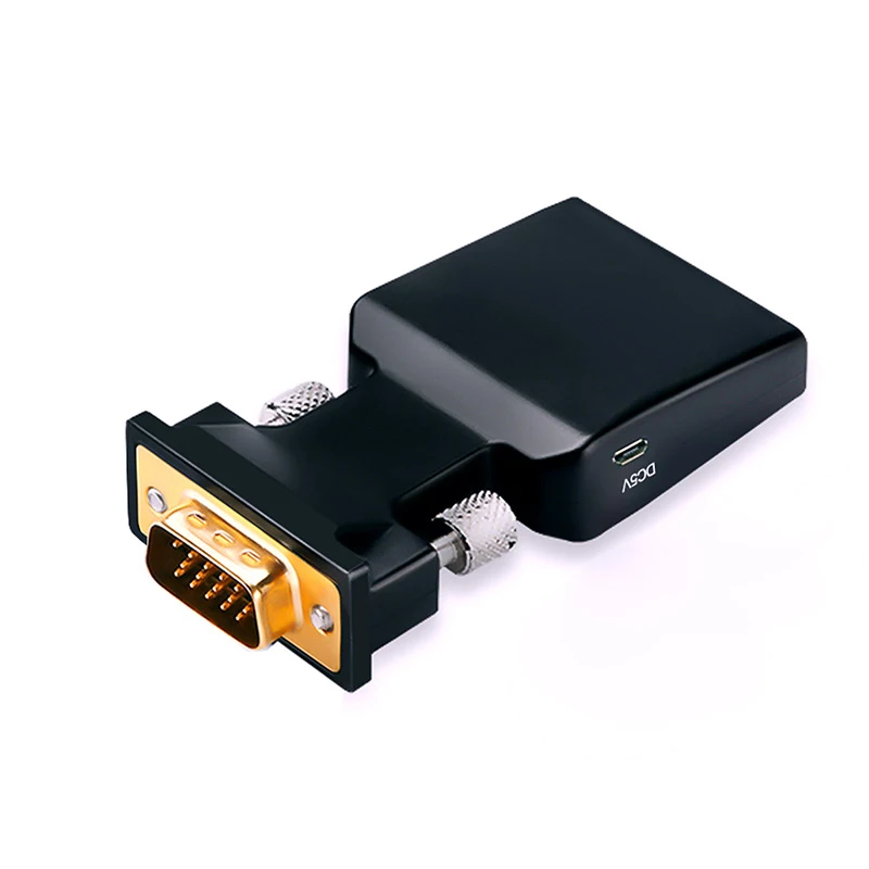VGA to HDMI Converter hdmi vga adapter with Video Output 1080P HD 3.5mm AUX Audio Port for PC Laptop HDMI to VGA