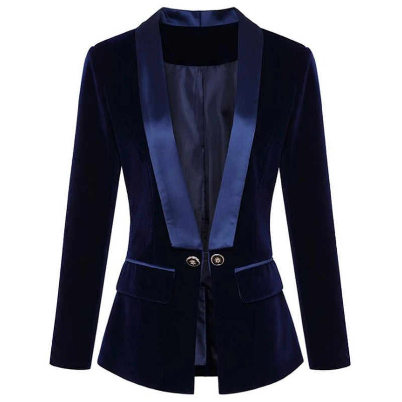 Womens navy velvet jacket Clearance