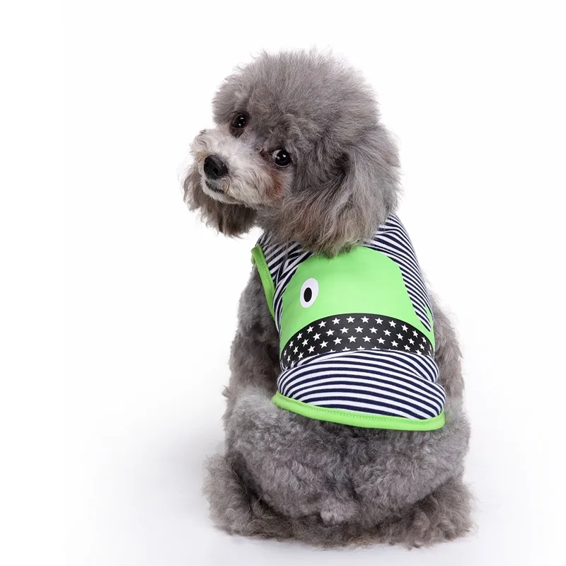 Spring And Summer Dolphin Sea Animal Stripped Dog Vest Xsxxl Size Pet