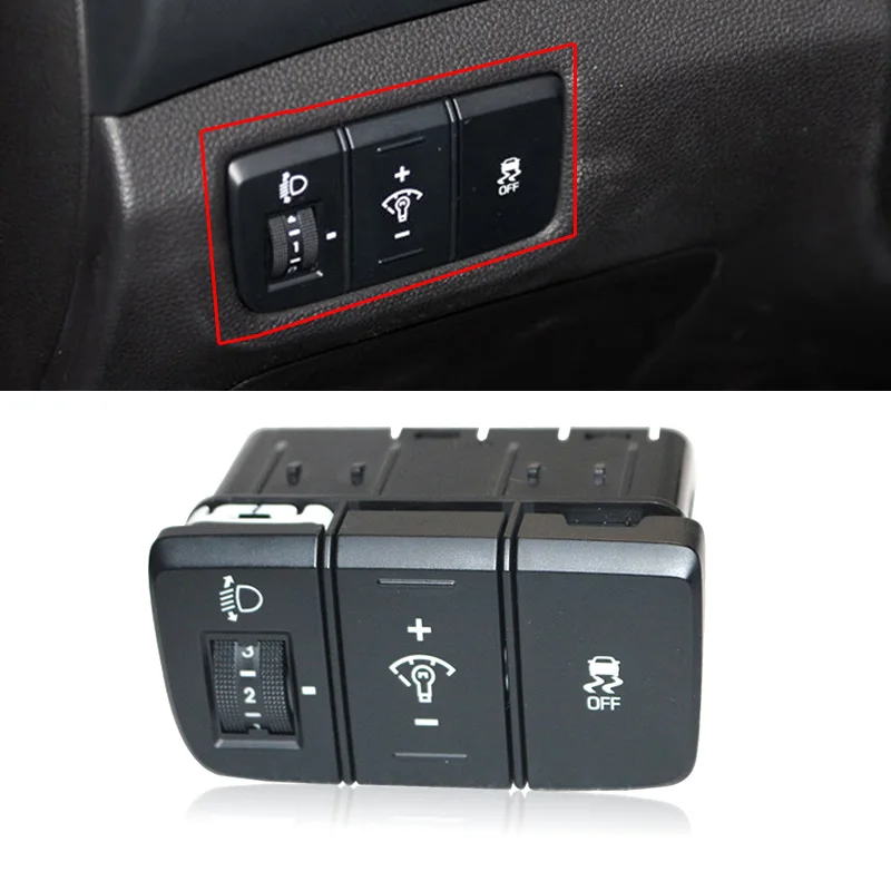 

CAPQX For HYUNDAI IX25 creta dashboard brightness switch dashboard Upgrad Fog lamp headlamp adjustment brightness side slip off