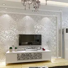 Золото/серебро/бежевый современные 3d обои рулон Фреска papel де parede цветочный Papel Decorativo обои для гостиной 0,53x10 м