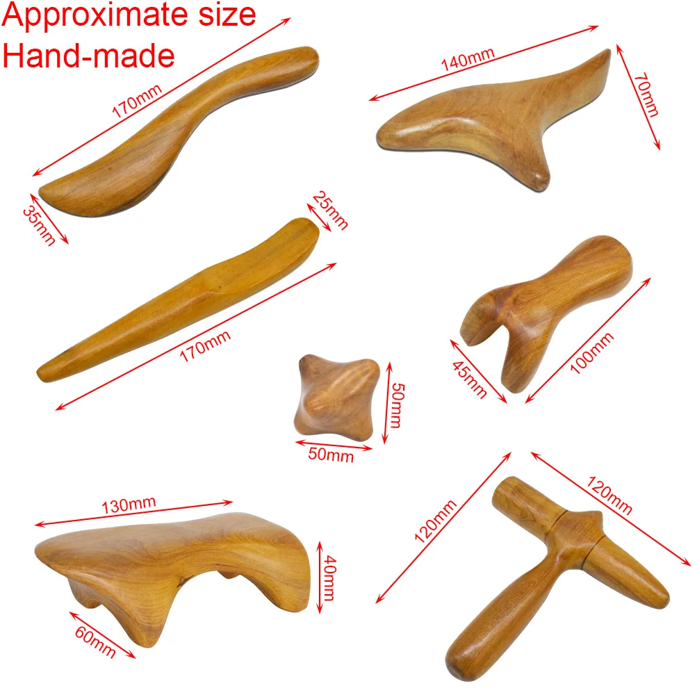 Розничная, Горячая, китайский Массажер для акупунктуры из натурального дерева, массажер Guasha, инструмент для расслабления