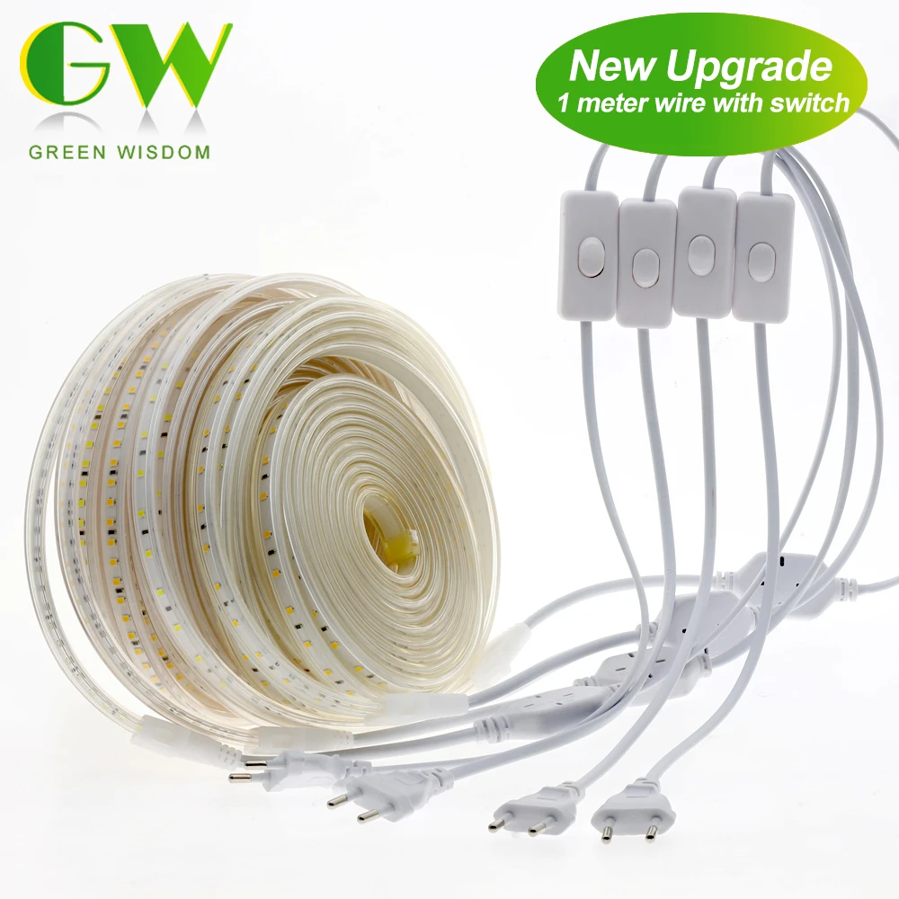 

220V Landscape Lighting High Brightness High Safety Outdoor Waterproof Lamp Flexible 2835 LED Strip Light For Building Billboard