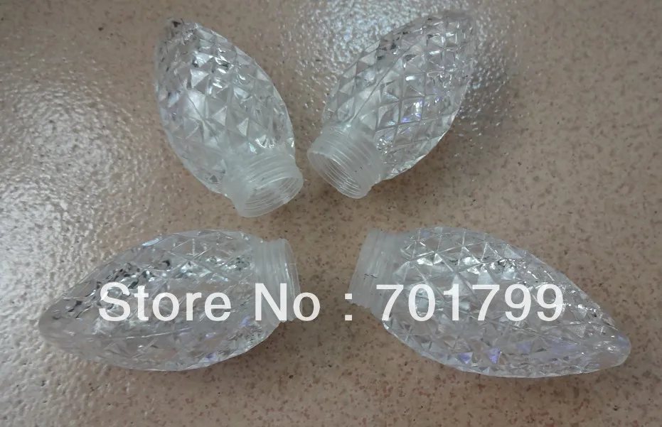 

faceted White C9 covers with screw for technicolor pixel;100pcs/set