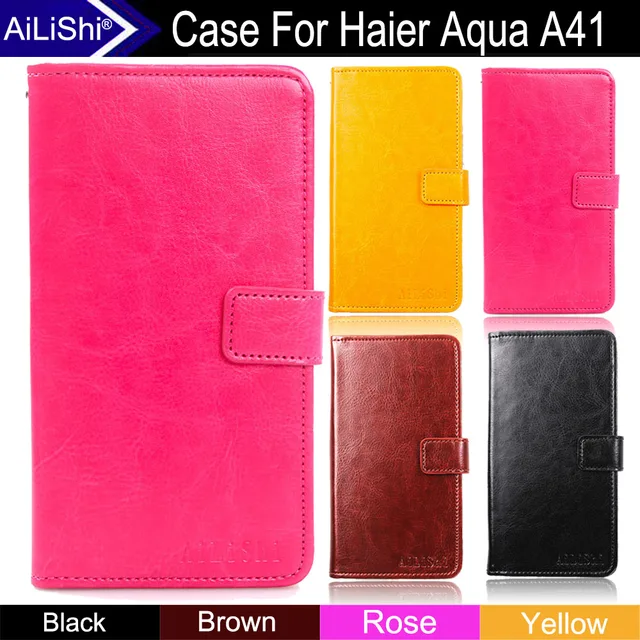 Special Offers AiLiShi Factory Direct! Case For Haier Aqua A41 Luxury Flip Top Quality Leather Case Cover Phone Bag Wallet Card Slot +Tracking
