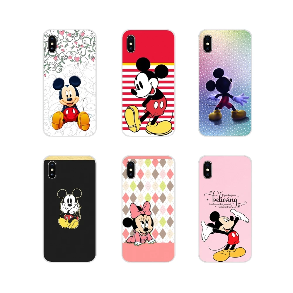 

For Samsung Galaxy S4 S5 MINI S6 S7 edge S8 S9 S10 Plus Note 3 4 5 8 9 Cell Phone Case Cartoon Mickey Minnie Mouse Luxury Hybrid