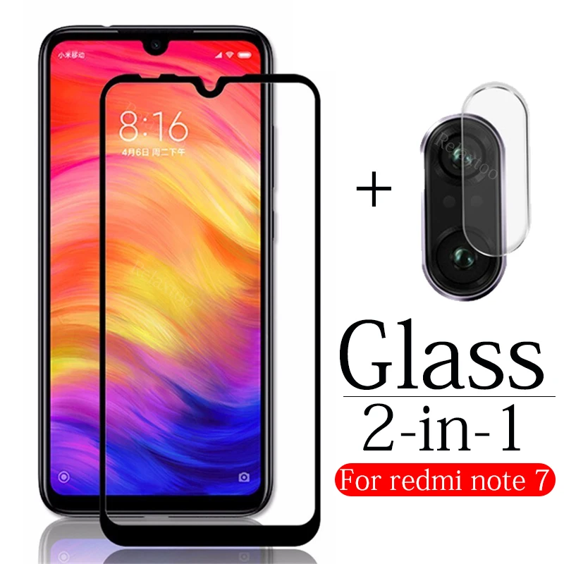 

2-in-1 Camera Glass Redmi Note 7 Tempered Glass Screen Protector For Xiaomi Redmi Note 7 Glass Film redmi note 7 protective Glas