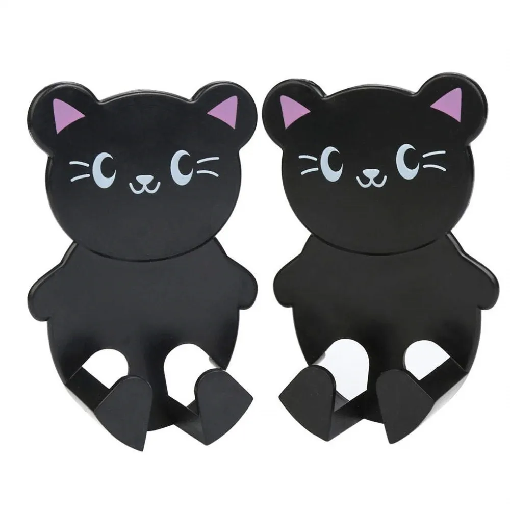 

2Pcs Paste type electrical socket storage bracket Cartoon Animal Plug Holder Storage tool Rack Hook Kitchen Decoration #YL