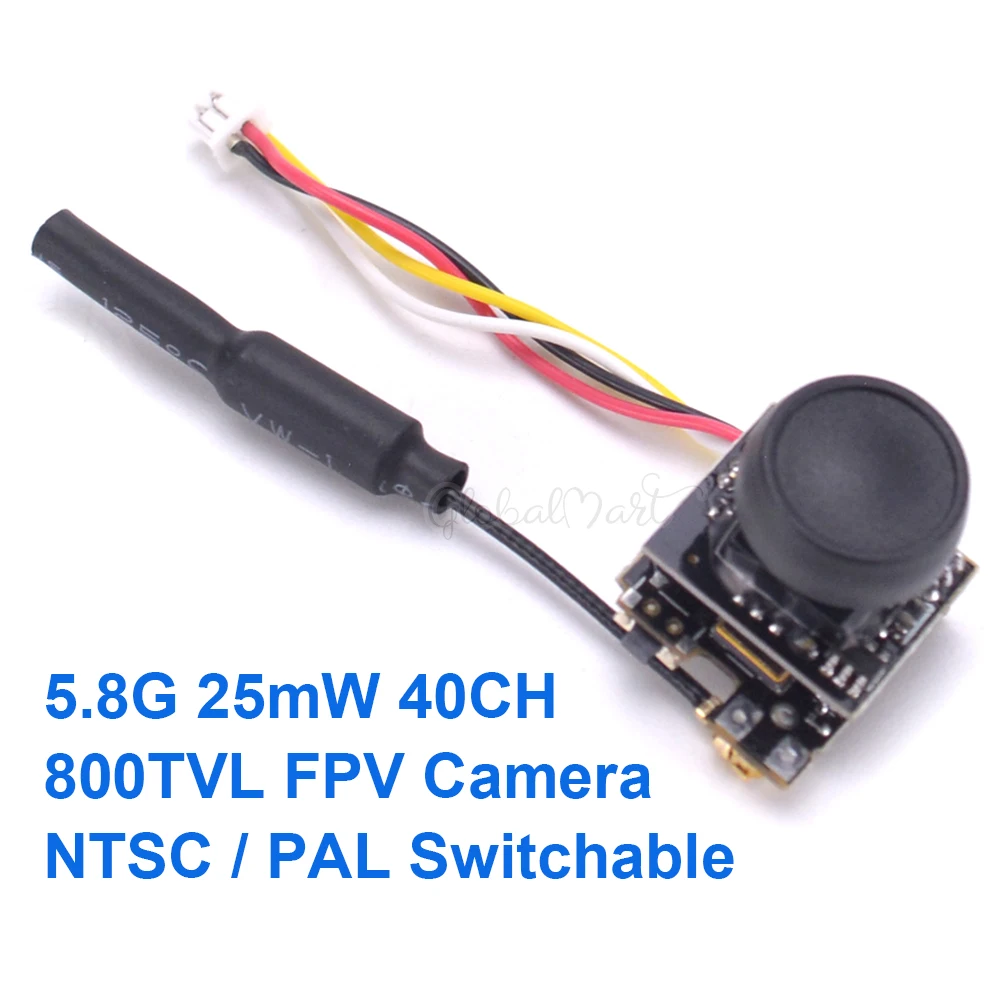 5.8G 800TVL HD Micro CMOS FPV Camera 150 Degree Angle Of View Ultralight NTSC  PAL Switchable VTX 25mw for Accessories RC Drone (1)
