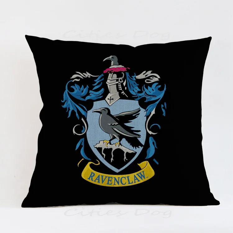 45*45 cm Harri Potter Logo de la Escuela de Hogwarts mundo mágico regalo sólo piel galletas niños juguetes muñeca cojín cubierta de Peluche