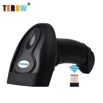 

TEROW K2 Handheld 2.4G Wireless/wired 1D Barcode Scanner Reader with USB Receiver Label Reader Storage Capacity for POS Shop