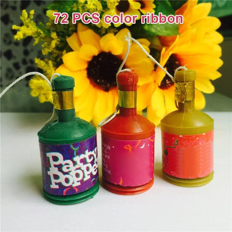 

72Pcs Assorted Colourful Party Poppers Celebration New Year Wedding Birthday Party LKS99