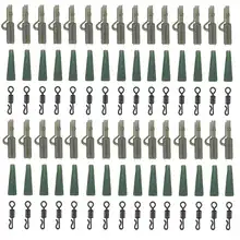 90 шт./компл. Карп Рыболовная свинцовая-клипса набор с Размеры 8 быстросменных вертлюгов снасти буровые установки рыболовные снасти Коробки Для рыбалки