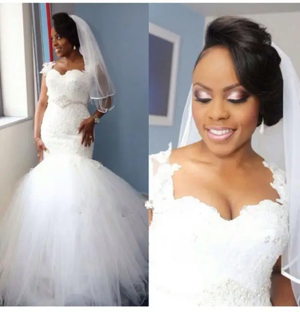 2017 sirena vestido de novia de la boda de nigeria escarpada del