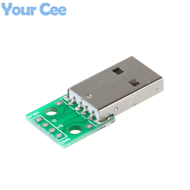 

10 pcs USB2.0 Male to 4P DIP Switch DIP Adapter Board Module USB Adapter Plate New